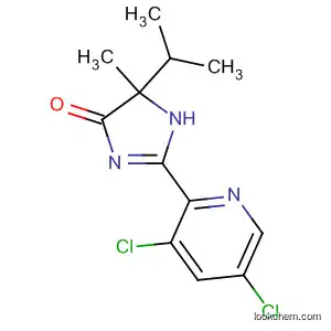 Molecular Structure of 137997-73-0 (4H-Imidazol-4-one,
2-(3,5-dichloro-2-pyridinyl)-1,5-dihydro-5-methyl-5-(1-methylethyl)-)