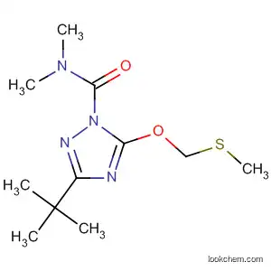 Molecular Structure of 138029-95-5 (1H-1,2,4-Triazole-1-carboxamide,
3-(1,1-dimethylethyl)-N,N-dimethyl-5-[(methylthio)methoxy]-)