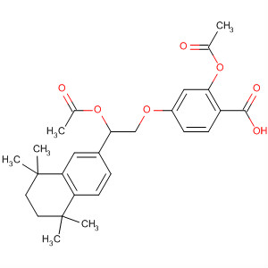 Molecular Structure of 139611-90-8 (Benzoic acid,
2-(acetyloxy)-4-[2-(acetyloxy)-2-(5,6,7,8-tetrahydro-5,5,8,8-tetramethyl-2
-naphthalenyl)ethoxy]-)