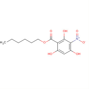Molecular Structure of 139625-72-2 (Benzoic acid, 2,4,6-trihydroxy-3-nitro-, hexyl ester)