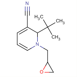 Molecular Structure of 139881-43-9 (3-Pyridinecarbonitrile,
2-(1,1-dimethylethyl)-1,2-dihydro-1-(oxiranylmethyl)-)