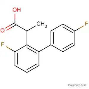 Molecular Structure of 140128-00-3 (Benzenepropanoic acid, 3-fluoro-a-(4-fluorophenyl)-)