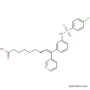Molecular Structure of 140182-69-0 (8-Nonenoic acid,
9-[3-[[(4-chlorophenyl)sulfonyl]amino]phenyl]-9-(3-pyridinyl)-)