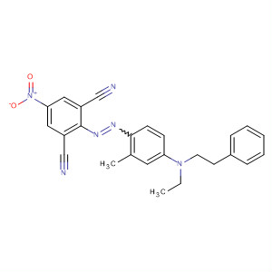 Molecular Structure of 140195-48-8 (1,3-Benzenedicarbonitrile,
2-[[4-[ethyl(2-phenylethyl)amino]-2-methylphenyl]azo]-5-nitro-)