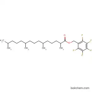 Molecular Structure of 140653-63-0 (Pentadecanoic acid, 2,6,10,14-tetramethyl-, (pentafluorophenyl)methyl
ester)