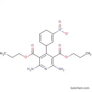 Molecular Structure of 140659-68-3 (3,5-Pyridinedicarboxylic acid,
2,6-diamino-1,4-dihydro-4-(3-nitrophenyl)-, dipropyl ester)
