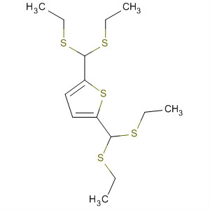 Molecular Structure of 140680-76-8 (Thiophene, 2,5-bis[bis(ethylthio)methyl]-)