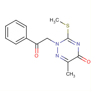 Molecular Structure of 141096-34-6 (1,2,4-Triazin-5(2H)-one,
6-methyl-3-(methylthio)-2-(2-oxo-2-phenylethyl)-)
