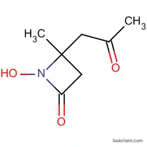 Molecular Structure of 141942-26-9 (2-Azetidinone, 1-hydroxy-4-methyl-4-(2-oxopropyl)-)