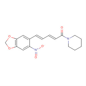 Molecular Structure of 143706-35-8 (Piperidine, 1-[5-(6-nitro-1,3-benzodioxol-5-yl)-1-oxo-2,4-pentadienyl]-,
(E,E)-)