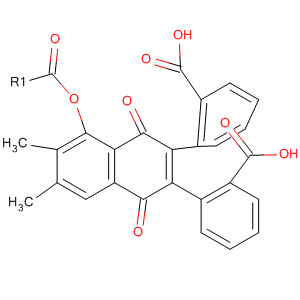 Molecular Structure of 144295-29-4 (Benzoic acid, 4,4'-(1,4-dihydro-1,4-dioxo-2,3-naphthalenediyl)bis-,
dimethyl ester)