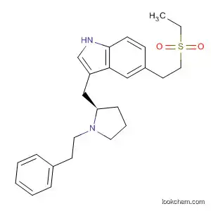 Molecular Structure of 153525-25-8 (1H-Indole,
5-[2-(ethylsulfonyl)ethyl]-3-[[1-(2-phenylethyl)-2-pyrrolidinyl]methyl]-, (R)-)
