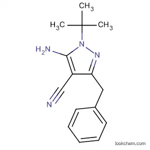 Molecular Structure of 158001-18-4 (5-Amino-1-tert-butyl-3-phenylmethyl-4-cyanopyrazole)