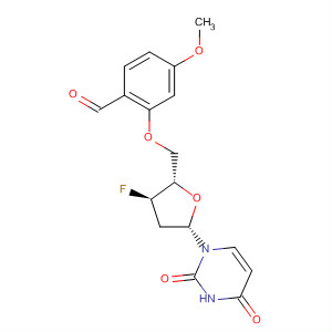 Molecular Structure of 161827-18-5 (Uridine, 2',3'-dideoxy-3'-fluoro-, 5'-(4-methoxybenzoate))
