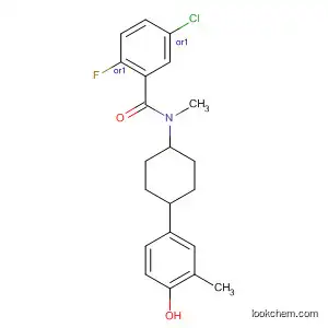 Molecular Structure of 178541-31-6 (Benzamide,
5-chloro-2-fluoro-N-[4-(4-hydroxy-3-methylphenyl)cyclohexyl]-N-methyl-,
trans-)