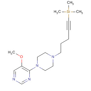 Molecular Structure of 178685-42-2 (Pyrimidine, 5-methoxy-4-[4-[5-(trimethylsilyl)-4-pentynyl]-1-piperazinyl]-)