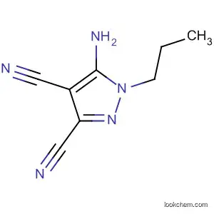 Molecular Structure of 182924-07-8 (1H-Pyrazole-3,4-dicarbonitrile, 5-amino-1-propyl-)