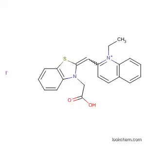 Molecular Structure of 34141-97-4 (Quinolinium,
2-[[3-(carboxymethyl)-2(3H)-benzothiazolylidene]methyl]-1-ethyl-, iodide)