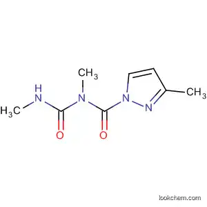 Molecular Structure of 70584-24-6 (1H-Pyrazole-1-carboxamide, N,3-dimethyl-N-[(methylamino)carbonyl]-)