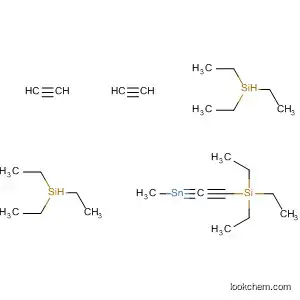 Molecular Structure of 70760-42-8 (Silane, [(methylstannylidyne)tri-2,1-ethynediyl]tris[triethyl-)
