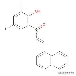 Molecular Structure of 80686-96-0 (2-Propen-1-one, 1-(2-hydroxy-3,5-diiodophenyl)-3-(1-naphthalenyl)-)