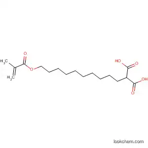 Molecular Structure of 108362-85-2 (Propanedioic acid, [10-[(2-methyl-1-oxo-2-propenyl)oxy]decyl]-)