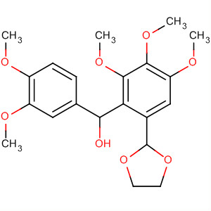 Molecular Structure of 151166-77-7 (Benzenemethanol,
a-(3,4-dimethoxyphenyl)-6-(1,3-dioxolan-2-yl)-2,3,4-trimethoxy-)