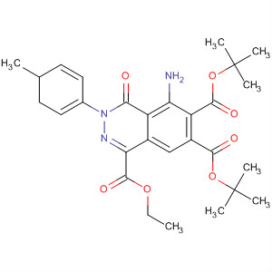 Molecular Structure of 178317-05-0 (1,6,7-Phthalazinetricarboxylic acid,
5-amino-3,4-dihydro-3-(4-methylphenyl)-4-oxo-,
6,7-bis(1,1-dimethylethyl) 1-ethyl ester)