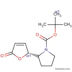 Molecular Structure of 183288-51-9 (1-Pyrrolidinecarboxylic acid, 2-[(2R)-2,5-dihydro-5-oxo-2-furanyl]-,
1,1-dimethylethyl ester, (2R)-rel-)