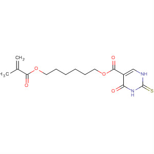 Molecular Structure of 198623-08-4 (5-Pyrimidinecarboxylic acid, 1,2,3,4-tetrahydro-4-oxo-2-thioxo-,
6-[(2-methyl-1-oxo-2-propenyl)oxy]hexyl ester)