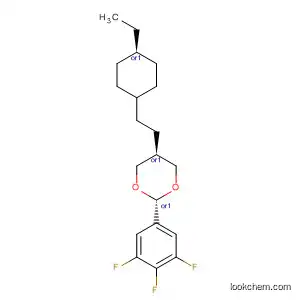 Molecular Structure of 268550-24-9 (1,3-Dioxane,
5-[2-(trans-4-ethylcyclohexyl)ethyl]-2-(3,4,5-trifluorophenyl)-, trans-)