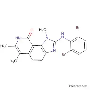 Molecular Structure of 333455-81-5 (9H-Imidazo[4,5-h]isoquinolin-9-one,
2-[(2,6-dibromophenyl)amino]-1,8-dihydro-1,6,7-trimethyl-)