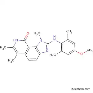 Molecular Structure of 333457-42-4 (9H-Imidazo[4,5-h]isoquinolin-9-one,
1,8-dihydro-2-[(4-methoxy-2,6-dimethylphenyl)amino]-1,6,7-trimethyl-)
