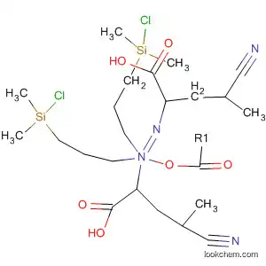 Molecular Structure of 376255-15-1 (Pentanoic acid, 4,4'-(1E)-azobis[4-cyano-,
bis[3-(chlorodimethylsilyl)propyl] ester)