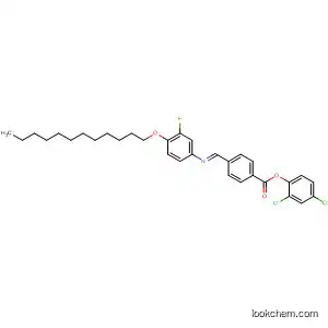 Molecular Structure of 391201-28-8 (Benzoic acid, 4-[(E)-[[4-(dodecyloxy)-3-fluorophenyl]imino]methyl]-,
4,6-dichloro-1,3-phenylene ester)