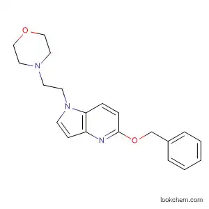 Molecular Structure of 391262-80-9 (1H-Pyrrolo[3,2-b]pyridine, 1-[2-(4-morpholinyl)ethyl]-5-(phenylmethoxy)-)