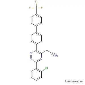 Molecular Structure of 393063-16-6 (1,2,4-Triazine-5-acetonitrile,
3-(2-chlorophenyl)-2,5-dihydro-6-[4'-(trifluoromethyl)[1,1'-biphenyl]-4-yl]-)
