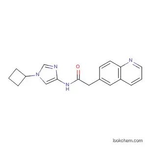 Molecular Structure of 395074-48-3 (6-Quinolineacetamide, N-(1-cyclobutyl-1H-imidazol-4-yl)-)