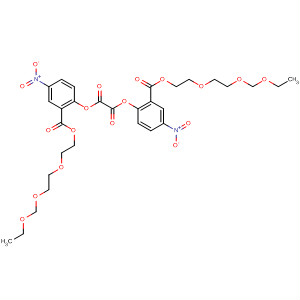 Molecular Structure of 114896-71-8 (Ethanedioic acid,
bis[4-nitro-2-(1-oxo-2,5,8,10-tetraoxadodec-1-yl)phenyl] ester)