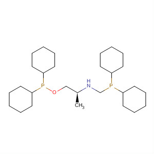 Molecular Structure of 117233-29-1 (Phosphinous acid, dicyclohexyl-,
2-[(dicyclohexylphosphino)methylamino]propyl ester, (S)-)
