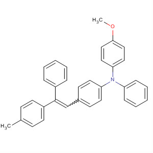 Molecular Structure of 121671-22-5 (Benzenamine,
4-methoxy-N-[4-[2-(4-methylphenyl)-2-phenylethenyl]phenyl]-N-phenyl-)