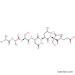 Molecular Structure of 130622-25-2 (L-Serine, L-alanyl-L-alanyl-L-seryl-L-asparaginyl-L-leucyl-L-a-glutamyl-)