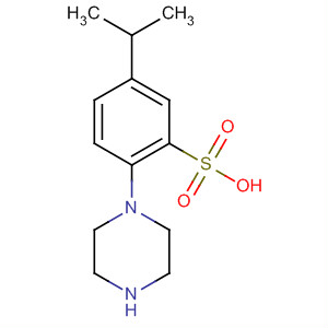 Molecular Structure of 133804-50-9 (Benzenesulfonic acid, 5-(1-methylethyl)-2-(1-piperazinyl)-)