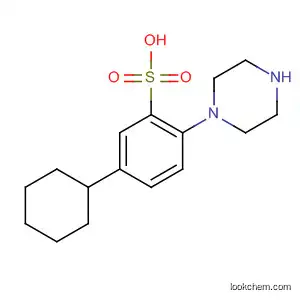 Molecular Structure of 133804-51-0 (Benzenesulfonic acid, 5-cyclohexyl-2-(1-piperazinyl)-)