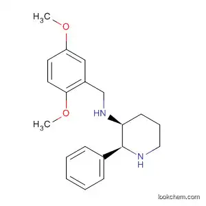 Molecular Structure of 136871-74-4 (3-Piperidinamine, N-[(2,5-dimethoxyphenyl)methyl]-2-phenyl-, (2S,3S)-)
