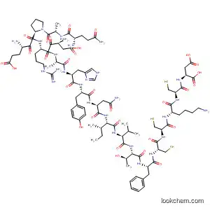 Molecular Structure of 137052-67-6 (L-Aspartic acid,
L-glutaminyl-L-alanyl-L-a-glutamyl-L-prolyl-L-a-aspartyl-L-arginyl-L-alanyl-L
-histidyl-L-tyrosyl-L-asparaginyl-L-isoleucyl-L-valyl-L-threonyl-L-phenylalan
yl-L-cysteinyl-L-cysteinyl-L-lysyl-L-cysteinyl-)