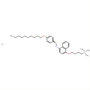 Molecular Structure of 141676-06-4 (1-Butanaminium,
4-[[4-[[4-(decyloxy)phenyl]azo]-1-naphthalenyl]oxy]-N,N,N-trimethyl-,
bromide)