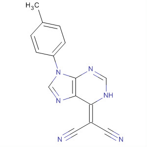 Molecular Structure of 142287-63-6 (Propanedinitrile, [1,9-dihydro-9-(4-methylphenyl)-6H-purin-6-ylidene]-)