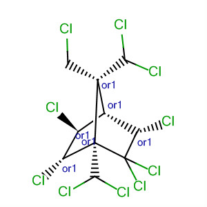 Molecular Structure of 151133-85-6 (Bicyclo[2.2.1]heptane,
2,2,3,5,6-pentachloro-7-(chloromethyl)-1,7-bis(dichloromethyl)-,
(1R,3S,4S,5S,6S,7R)-rel-)