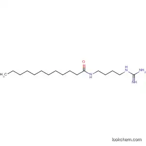 Molecular Structure of 159858-54-5 (Dodecanamide, N-[4-[(aminoiminomethyl)amino]butyl]-)